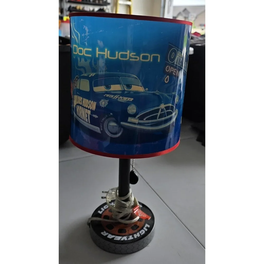 Cars Table Lamp Lightning McQueen Tow Mater Doc Hudson Disney Pixar